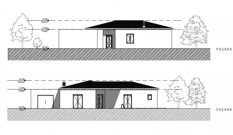 Plan de façade 1 Tuchan