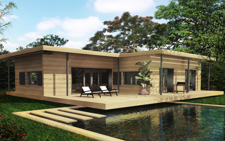 Vue extérieure maison carrout Archionline