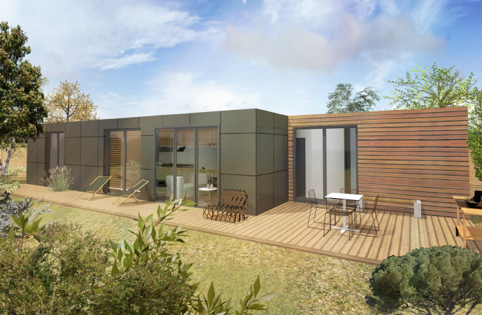 Extérieur maison container