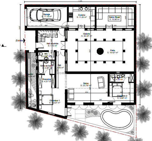 Maison Dakar plan RDC