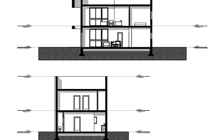 plan de coupe pour maison titanic