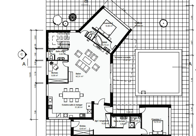 rez de chaussée maison solaire archionline