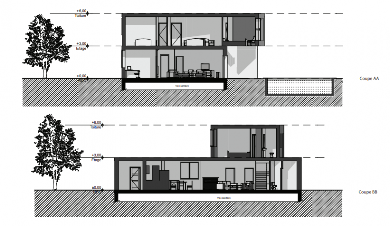 Maison solaire archionline plan de coupe