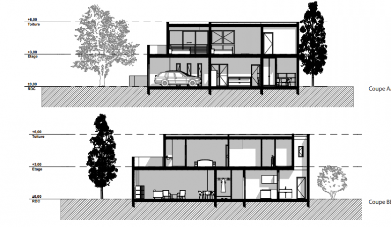 Maison bamako plan de coupe
