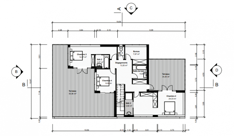 Maison trébuchet plan étage archionline
