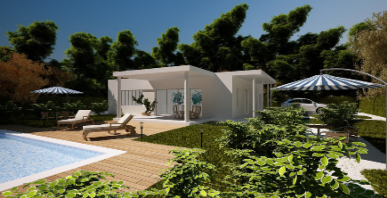 Perspective extérieure villa Modero archionline