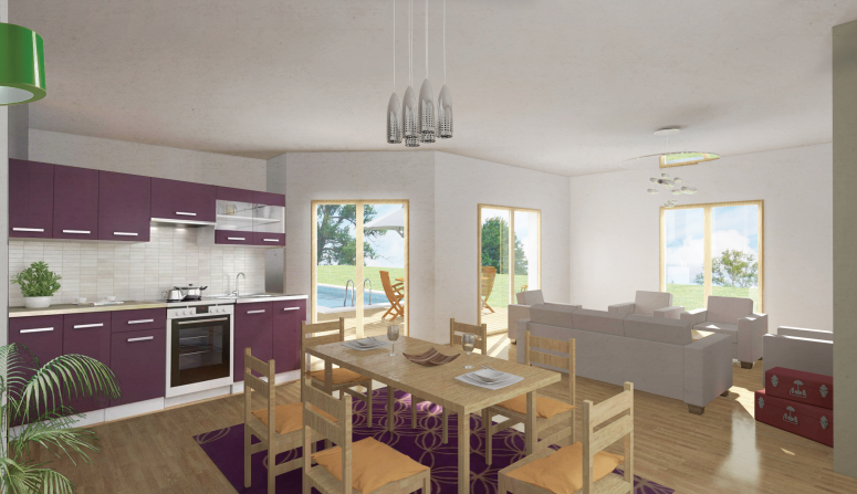 Salle à manger de la villa Tuchan